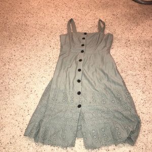 GAP Green Button Down Midi Dress Sz 8